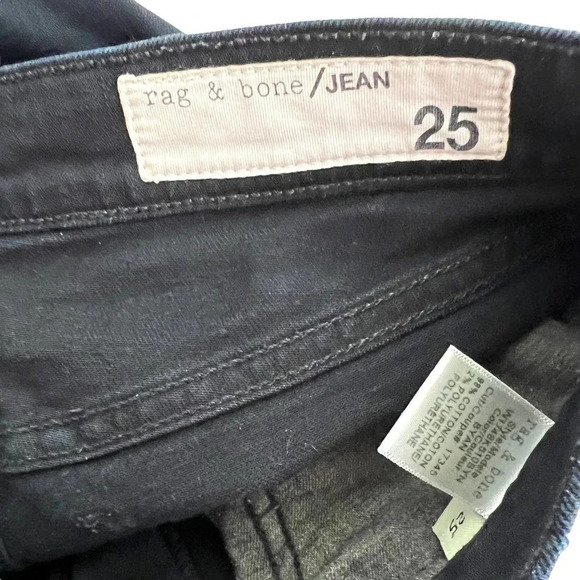 Rag and Bone Jeans Black Stovepipe Byan Dark‎ Wash Size 25 - Picture 12 of 13